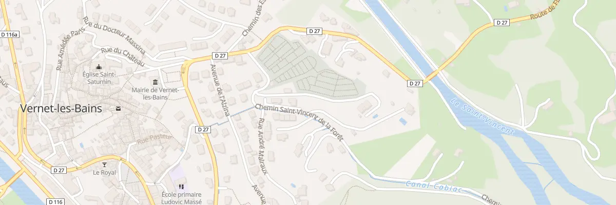 Plan du 4T Che La Foret et du St Vincent à Vernet-les-Bains
