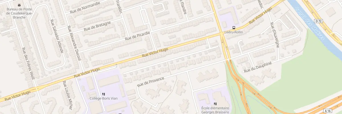 Plan du 212 Rue Victor Hugo à Coudekerque-Branche