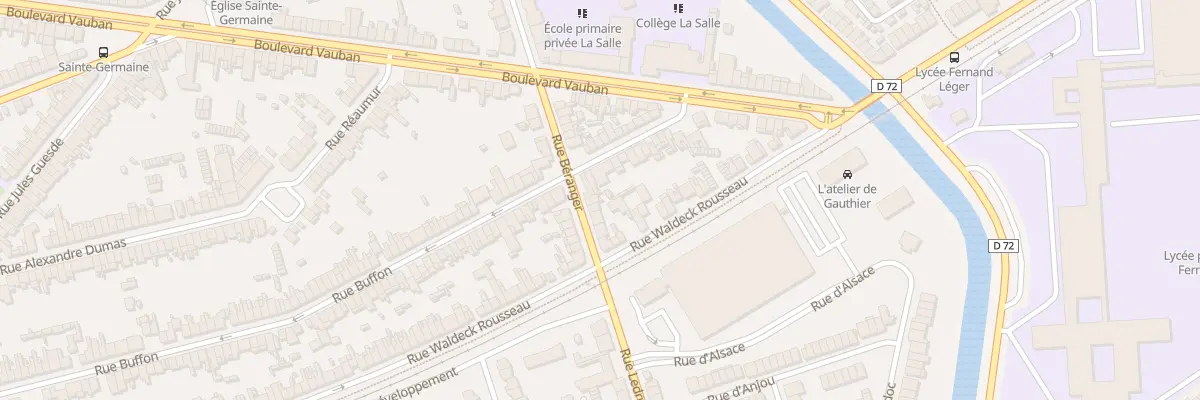 Plan du 10 Rue Béranger à Coudekerque-Branche