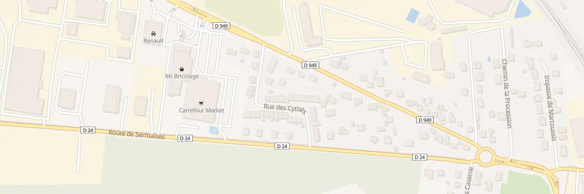 Plan du 24 Rue des Cytises au Malesherbois