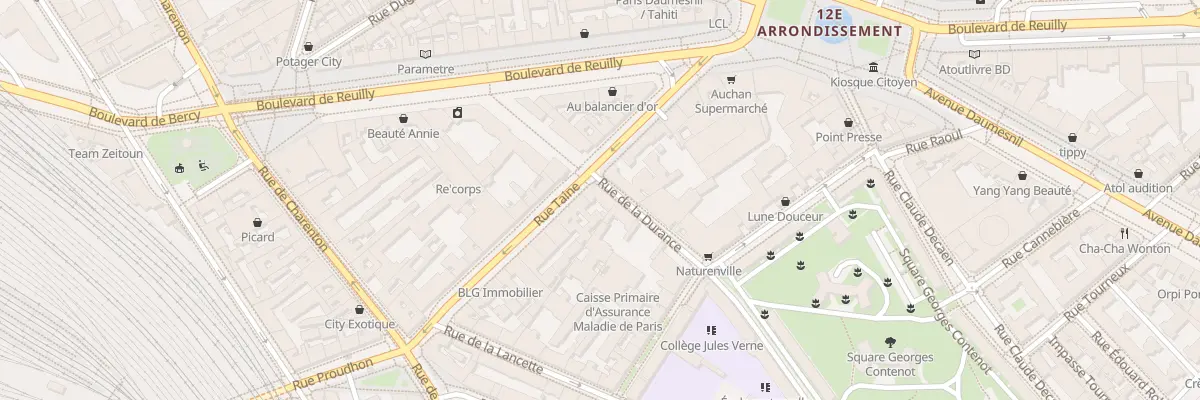 Plan du 26 Rue Taine à Paris 12e Arrondissement