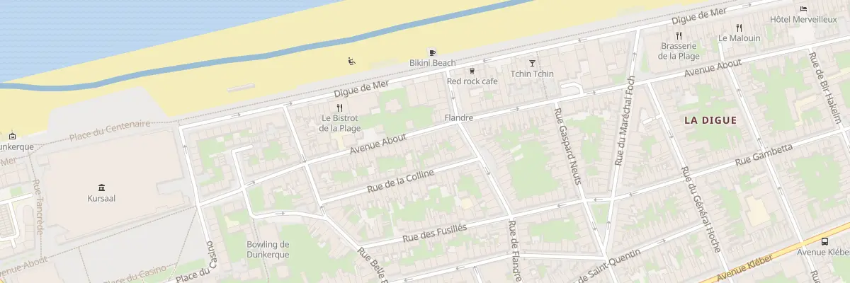 Plan du 98 Av About à Dunkerque