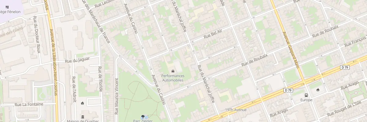 Plan du 10 Rue Bel Air à Dunkerque
