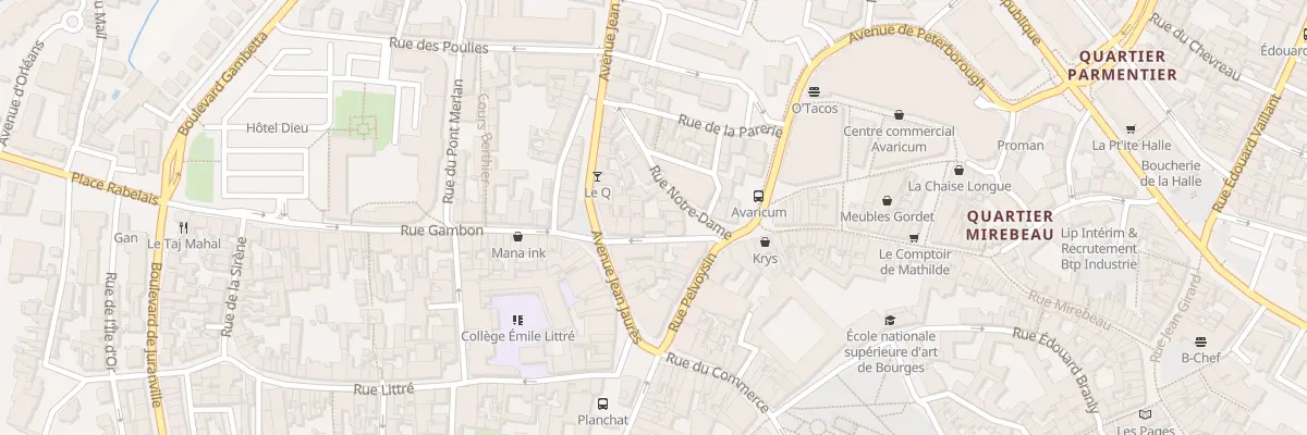Plan du 4 Rue Cambournac à Bourges