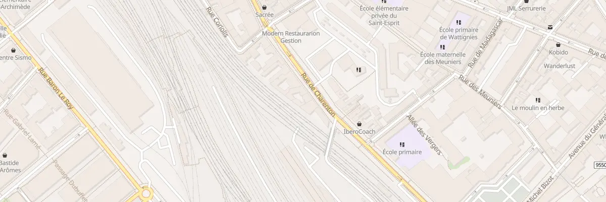 Plan du 314 Rue de Charenton à Paris 12e Arrondissement