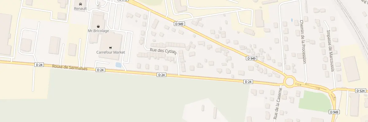 Plan du 6 Rue des Cytises au Malesherbois