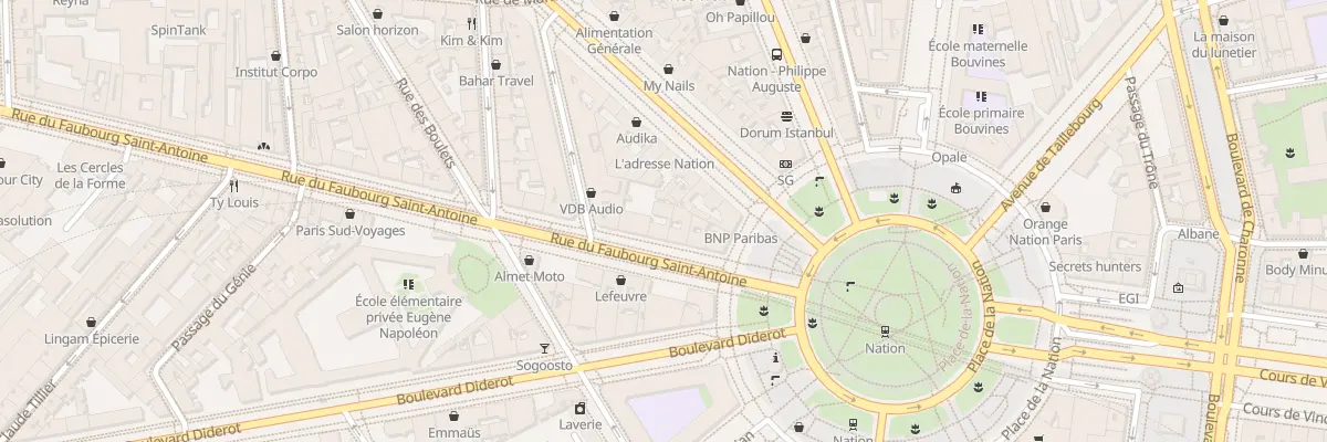 Plan du 317 Rue du Faubourg Saint-Antoine à Paris 11e Arrondissement