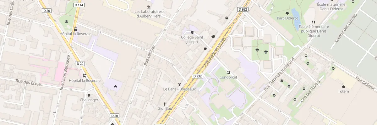 Plan du 89 Av Jean Jaurès à Aubervilliers