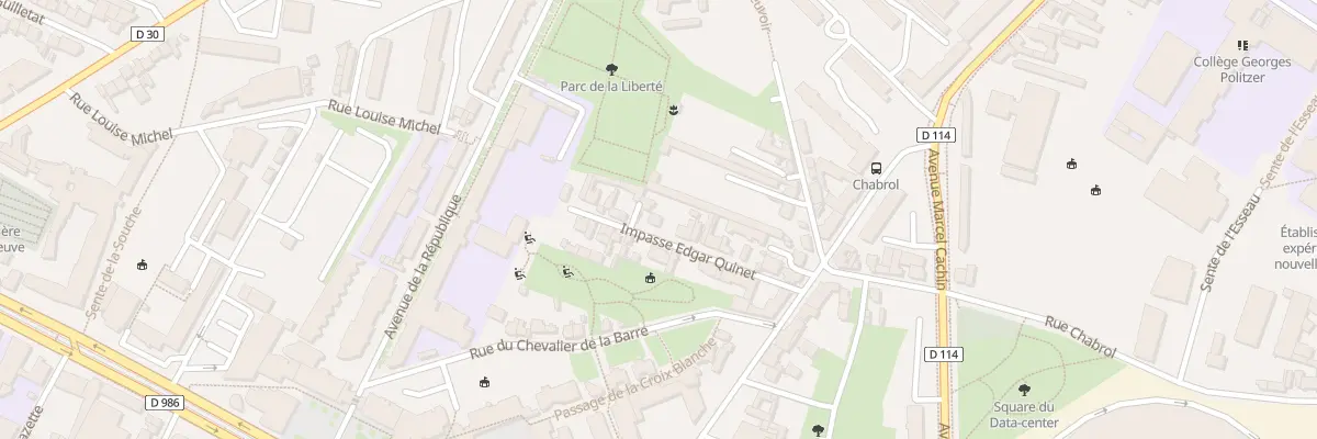 Plan du 16 Imp Edgar Quinet à La Courneuve