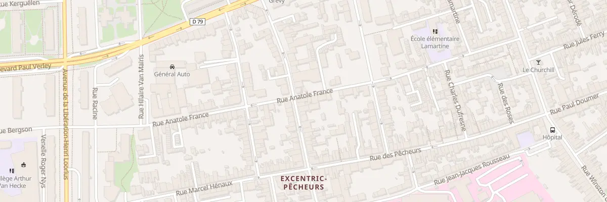 Plan du 228 Rue Anatole France à Dunkerque