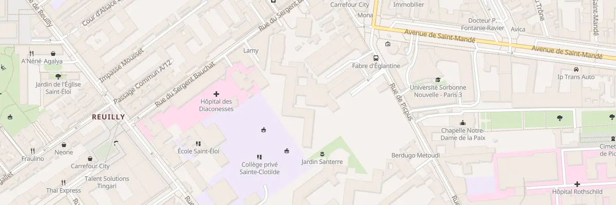 Plan du 36 Rue de Picpus à Paris 12e Arrondissement