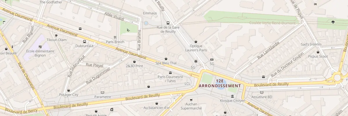Plan du 193 Av Daumesnil à Paris 12e Arrondissement