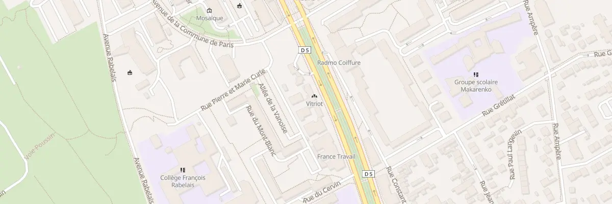 Plan du 133 Av Rouget de Lisle à Vitry-sur-Seine