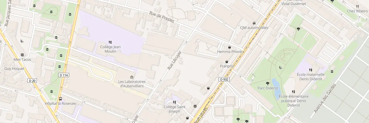 Plan du 52 Rue Lécuyer à Aubervilliers