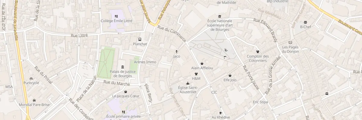 Plan du 3 Rue Jacques Coeur à Bourges