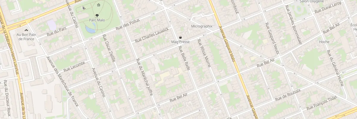 Plan du 98 Rue Belle Rade à Dunkerque