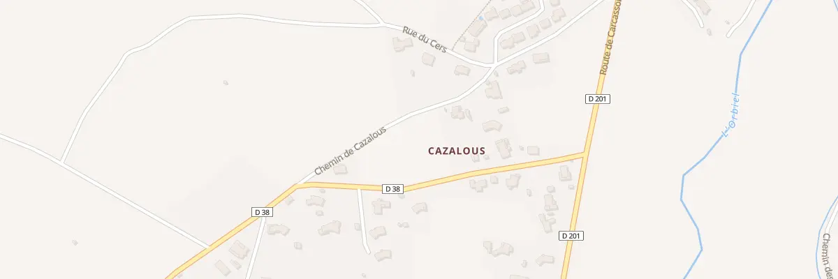 Plan du 5000 Che Cazalous à Conques-sur-Orbiel