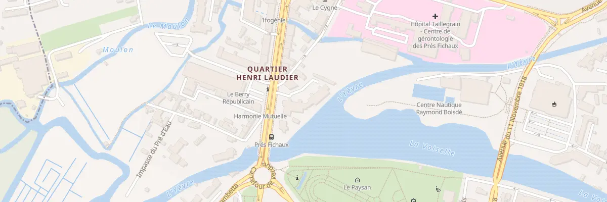 Plan du 4D Av H Laudier à Bourges