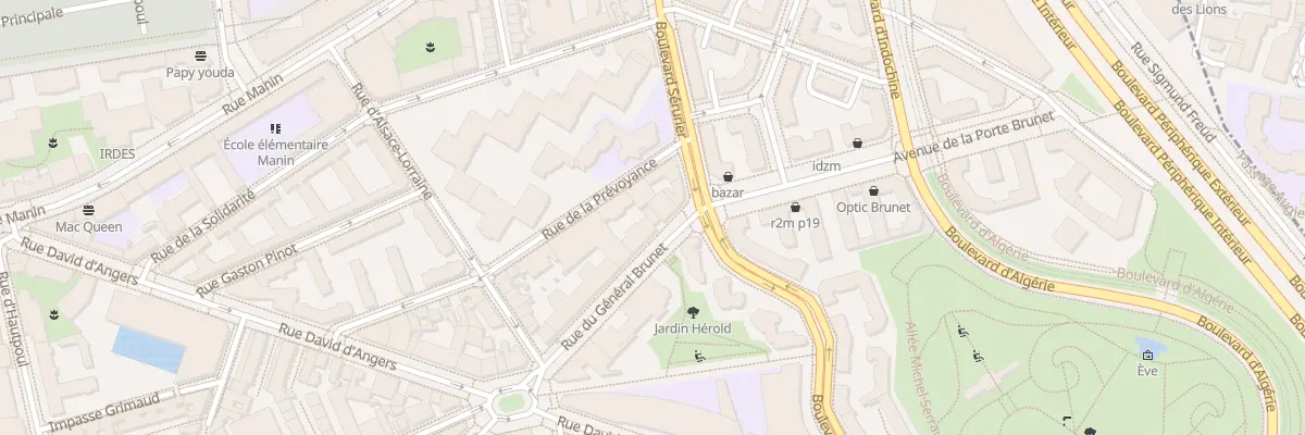 Plan du 59 Rue du Général Brunet à Paris 19e Arrondissement