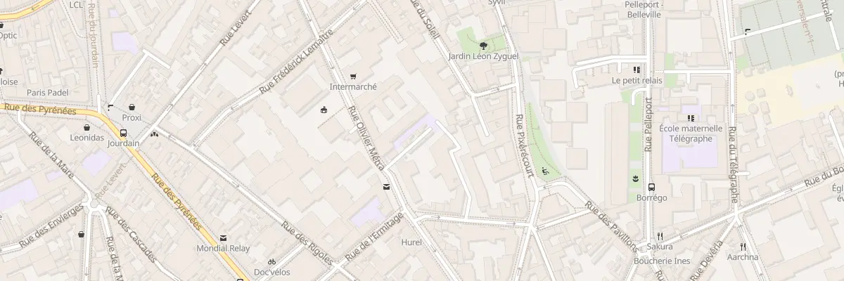 Plan du 8 Vla Olivier Métra à Paris 20e Arrondissement