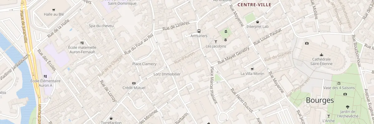 Plan du 15 Rue d’Auron à Bourges