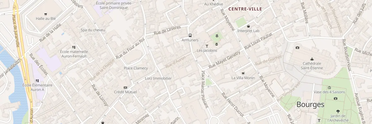 Plan du 7 Rue d’Auron à Bourges