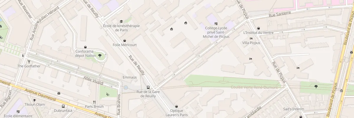 Plan du 25 Rue de la Gare de Reuilly à Paris 12e Arrondissement