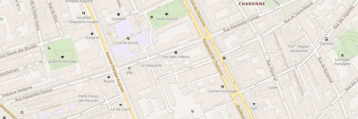 Plan du 62 Rue Alexandre Dumas à Paris 11e Arrondissement