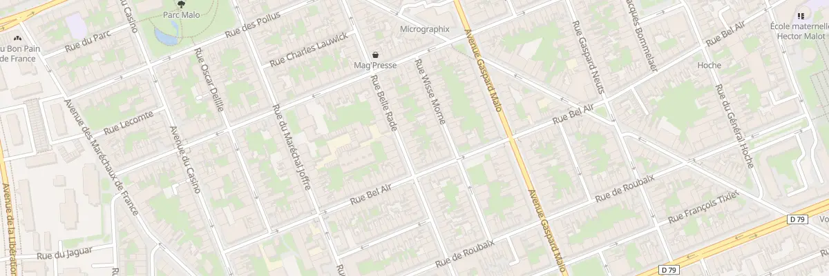 Plan du 111 Rue Belle Rade à Dunkerque