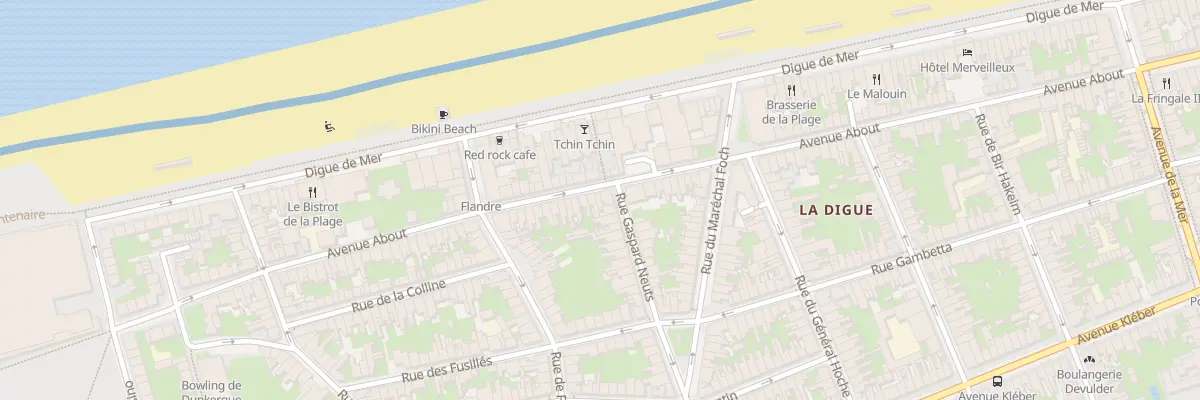 Plan du 134 Av About à Dunkerque