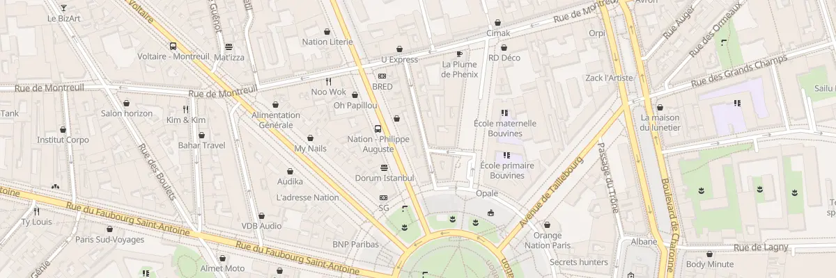 Plan du 7 Rue de Tunis à Paris 11e Arrondissement