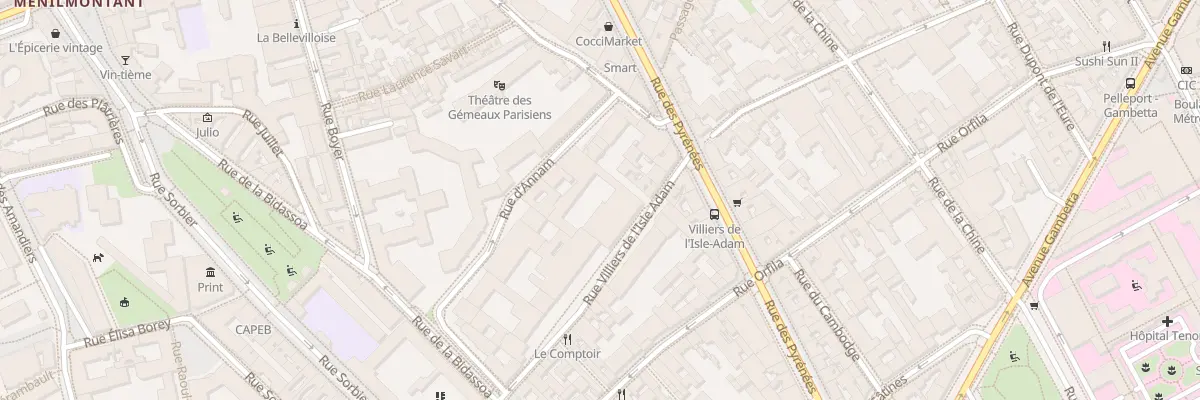 Plan du 41 Rue Villiers Isle Adam à Paris 20e Arrondissement