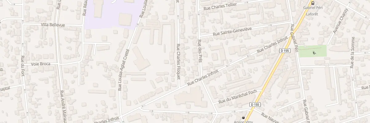 Plan du 8 Rue Charles Floquet à Vitry-sur-Seine