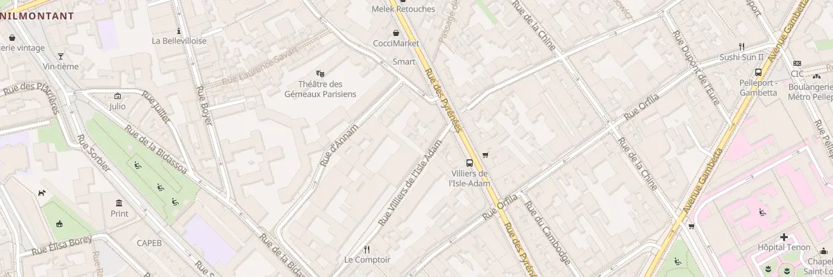 Plan du 51 Rue Villiers Isle Adam à Paris 20e Arrondissement