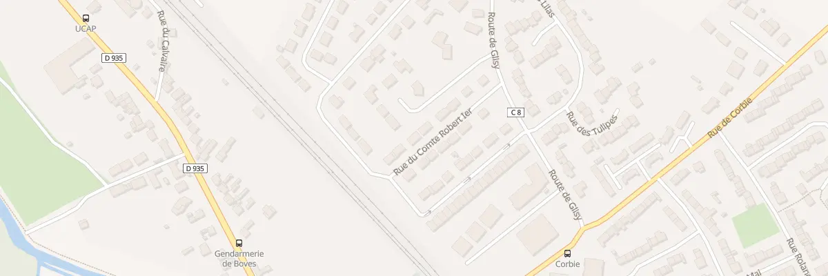 Plan du 12 Rue du Comte Robert 1er à Boves