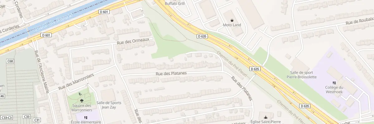 Plan du 33 Rue des Platanes à Coudekerque-Branche