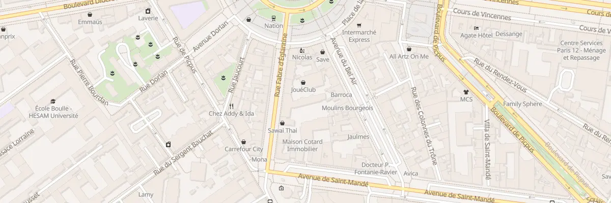 Plan du 8 Rue Fabre d’Églantine à Paris 12e Arrondissement