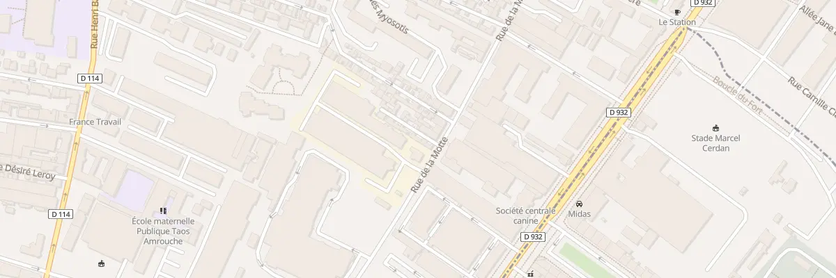 Plan du 3 Imp de la Motte à Aubervilliers