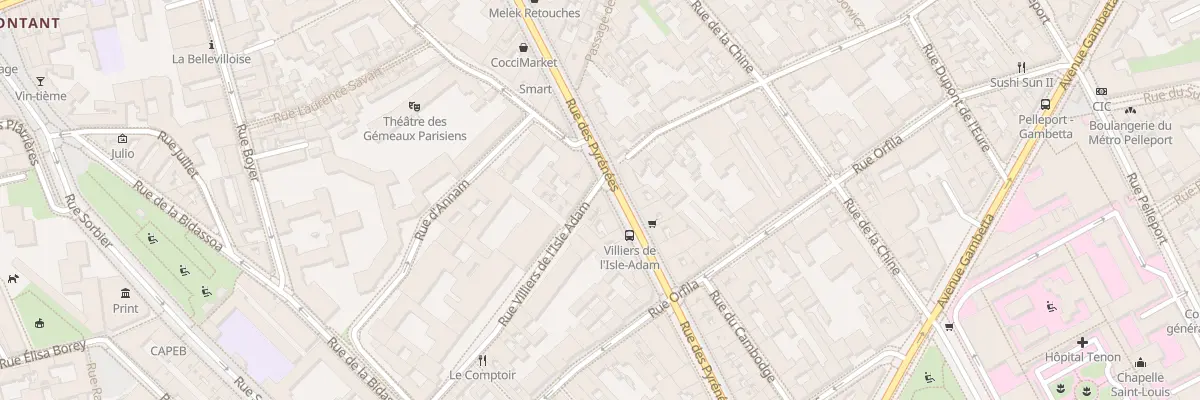 Plan du 269 Rue des Pyrénées à Paris 20e Arrondissement