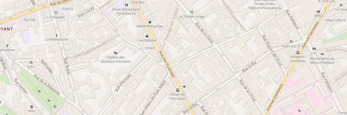 Plan du 61 Rue Villiers Isle Adam à Paris 20e Arrondissement