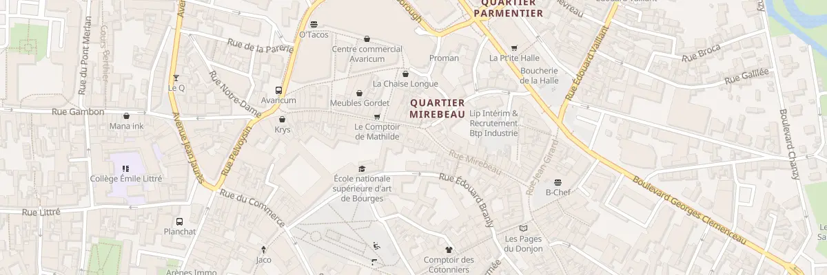 Plan du 58 Rue Mirebeau à Bourges