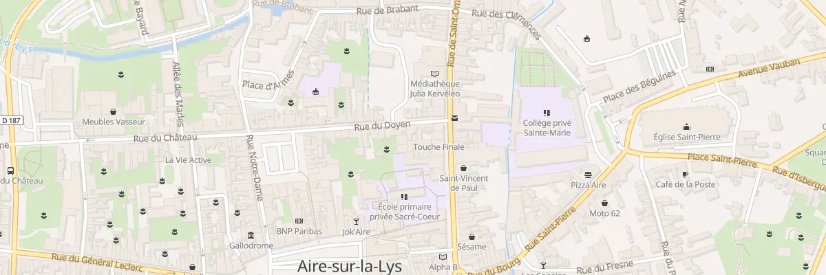 Plan du 7 Rue du Doyen à Aire-sur-la-Lys