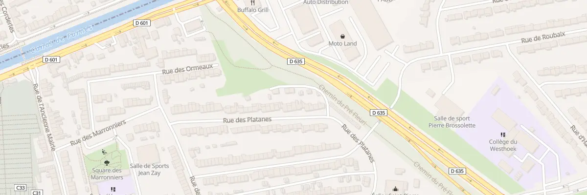 Plan du 25 Rue des Platanes à Coudekerque-Branche