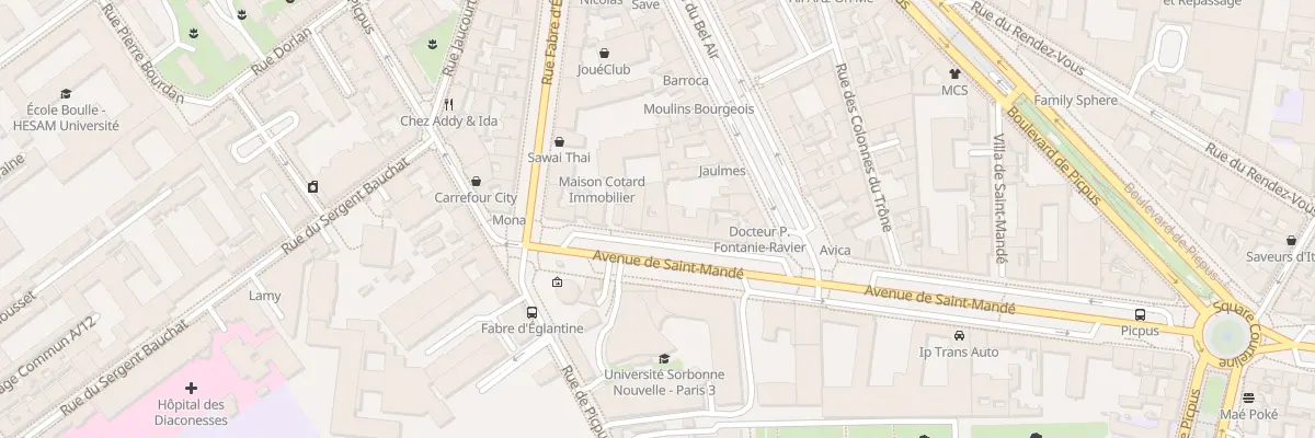 Plan du 7T Av de Saint-Mandé à Paris 12e Arrondissement