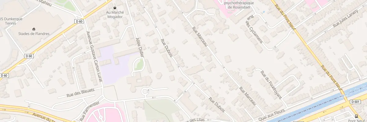 Plan du 55 Rue Napoléon Dubois à Dunkerque
