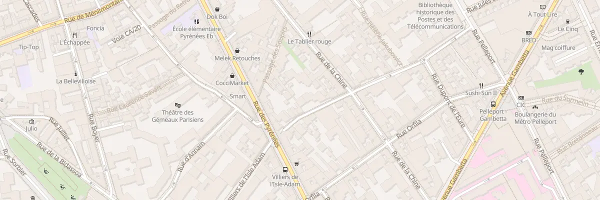 Plan du 69 Rue Villiers Isle Adam à Paris 20e Arrondissement