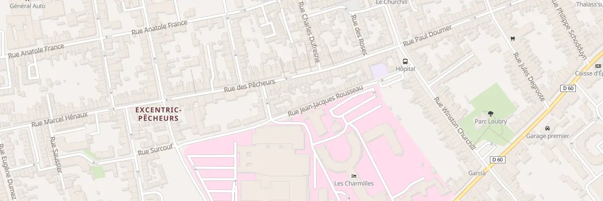 Plan du 55 Rue Jean-Jacques Rousseau à Dunkerque