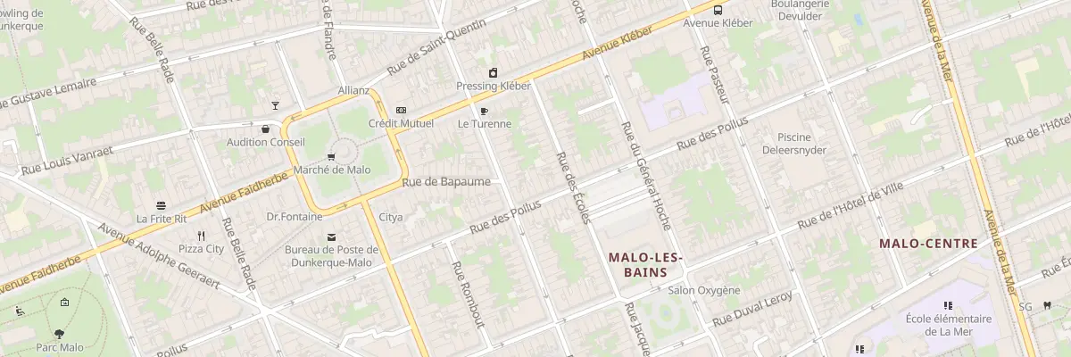Plan du 91 Rue des Poilus à Dunkerque