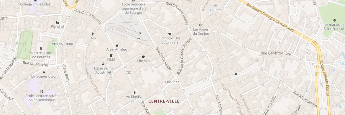 Plan du 5 Rue Porte Jaune à Bourges