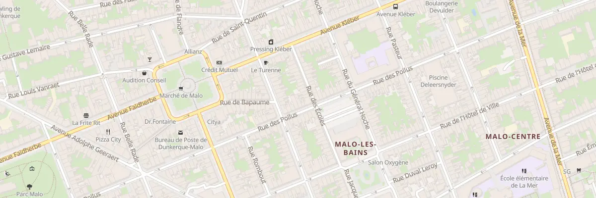 Plan du 93 Rue des Poilus à Dunkerque